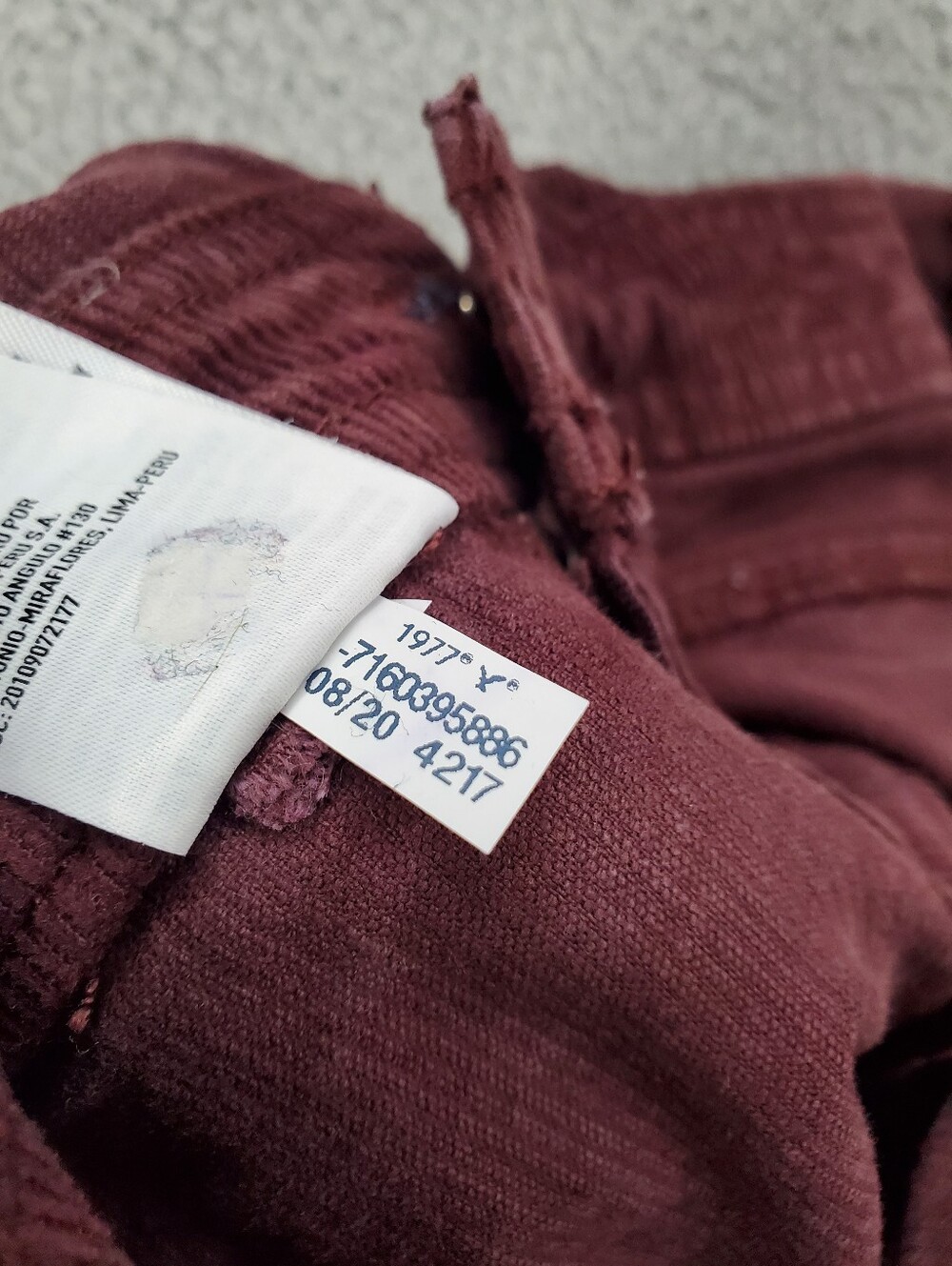 American Eagle Corduroy Overalls Womens Medium Burgundy - Picture 9 of 10